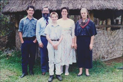 David and Crystal Hersman family Papua New Guinea 1996